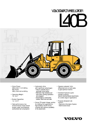 Utovarivači na kotačima Volvo L 40 BTP