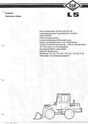 Utovarivači na kotačima O&K L 5 E