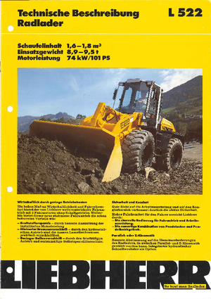 Utovarivači na kotačima Liebherr L 522 Z