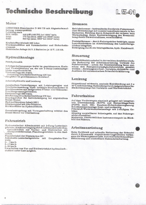 Utovarivači na kotačima Liebherr L 541 B