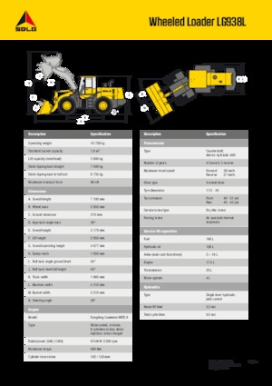 Utovarivači na kotačima SDLG LG938L