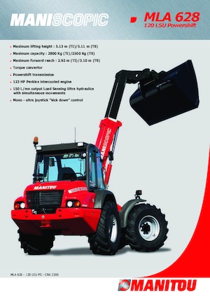 Utovarivači na kotačima Manitou MLA 628 TW LS PS