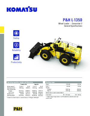 Utovarivači na kotačima Komatsu P&H L-1350