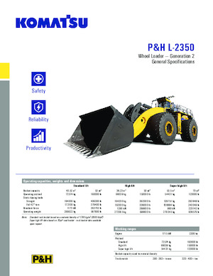Utovarivači na kotačima Komatsu P&H L-2350