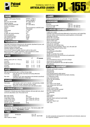 Utovarivači na kotačima Palazzani PL 155 XL