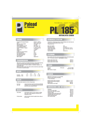 Utovarivači na kotačima Palazzani PL 185