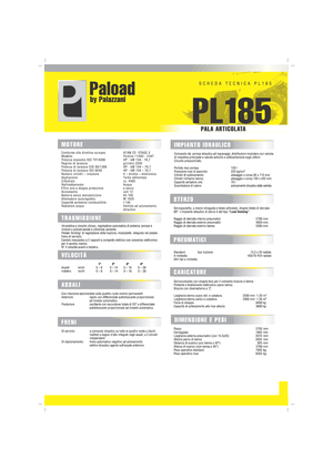 Utovarivači na kotačima Palazzani PL 185