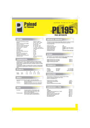 Utovarivači na kotačima Palazzani PL 195