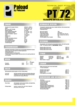 Utovarivači na kotačima Palazzani PT 72