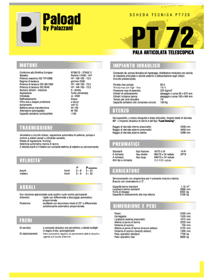 Utovarivači na kotačima Palazzani PT 72