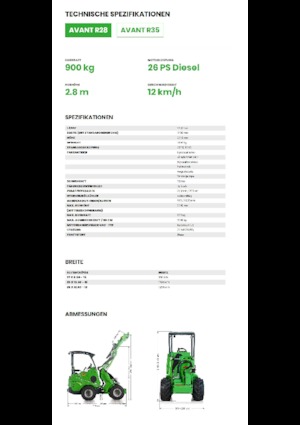 Utovarivači na kotačima Avant Tecno R 28