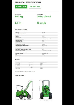 Utovarivači na kotačima Avant Tecno R 28