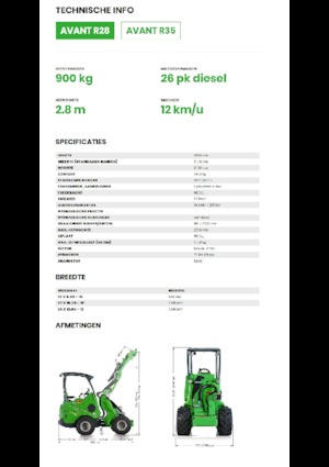 Utovarivači na kotačima Avant Tecno R 28