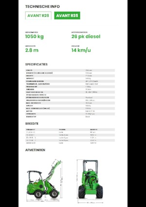 Utovarivači na kotačima Avant Tecno R 35