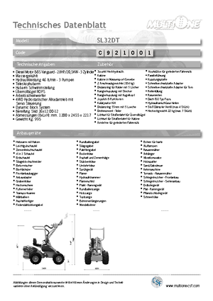Utovarivači na kotačima Multione SL 32 DT