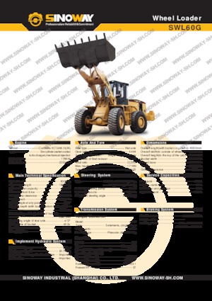 Utovarivači na kotačima Sinoway SWL60G 