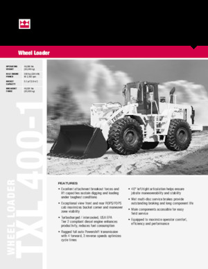 Utovarivači na kotačima Terex TXL 400-1