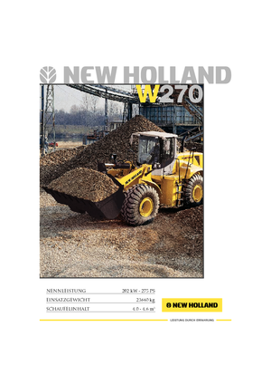 Utovarivači na kotačima New Holland W 270 e