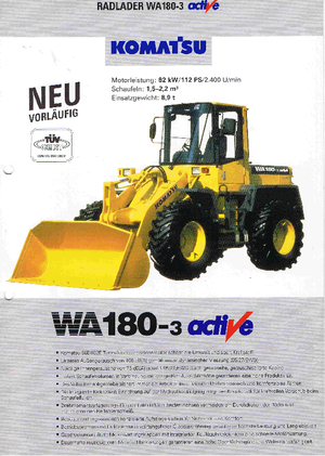 Utovarivači na kotačima Komatsu WA180PT-3 active