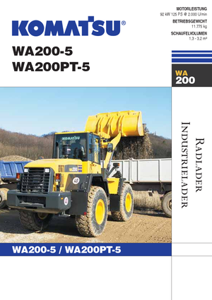 Utovarivači na kotačima Komatsu WA200-5