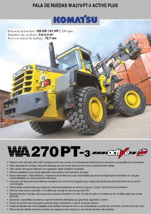 Utovarivači na kotačima Komatsu WA270PT active Plus