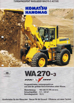 Utovarivači na kotačima Komatsu WA270-3 active