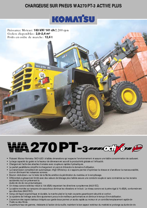 Utovarivači na kotačima Komatsu WA270PT active Plus