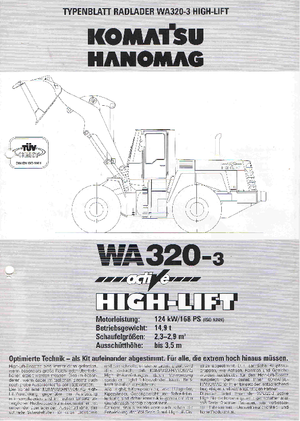 Utovarivači na kotačima Komatsu WA320-3 active