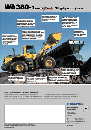 Utovarivači na kotačima Komatsu WA380-3 active Plus