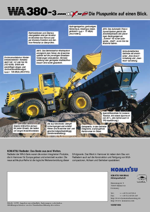Utovarivači na kotačima Komatsu WA380-3 active Plus