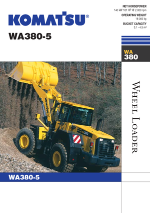 Utovarivači na kotačima Komatsu WA380-5