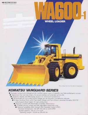 Utovarivači na kotačima Komatsu WA 600-1