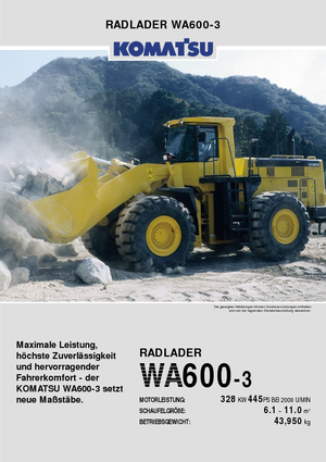 Utovarivači na kotačima Komatsu WA600-3