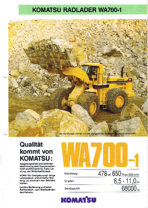 Utovarivači na kotačima Komatsu WA700-1D