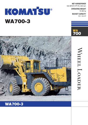 Utovarivači na kotačima Komatsu WA700-3