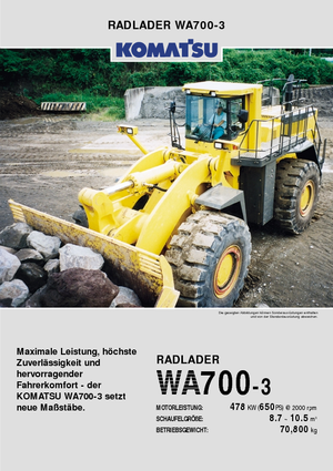 Utovarivači na kotačima Komatsu WA700-3