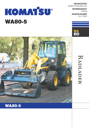Utovarivači na kotačima Komatsu WA80-5