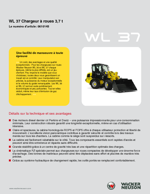 Utovarivači na kotačima Wacker Neuson WL 37