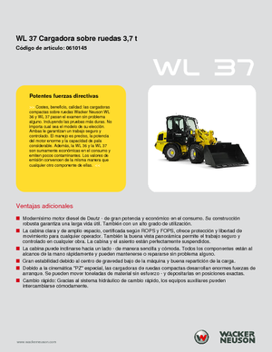 Utovarivači na kotačima Wacker Neuson WL 37