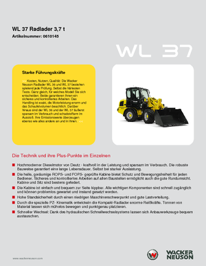 Utovarivači na kotačima Wacker Neuson WL 37