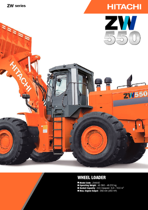 Utovarivači na kotačima Hitachi ZW 550