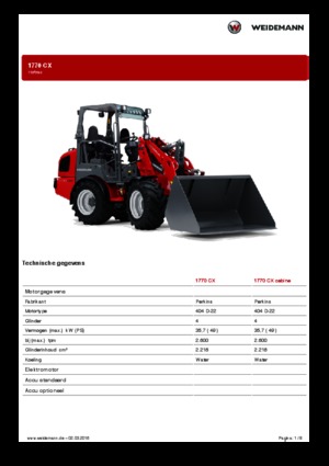 Dvorišni utovarivač Weidemann 1770 CX