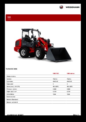 Utovarivači na kotačima Weidemann 1880