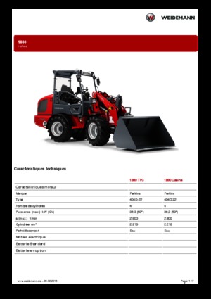 Utovarivači na kotačima Weidemann 1880