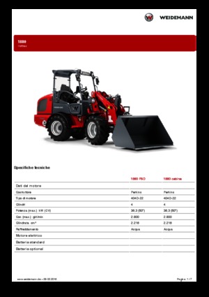 Utovarivači na kotačima Weidemann 1880