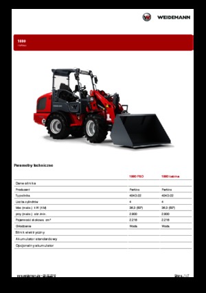 Utovarivači na kotačima Weidemann 1880