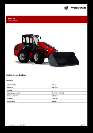 Utovarivači na kotačima Weidemann 3080 LP T