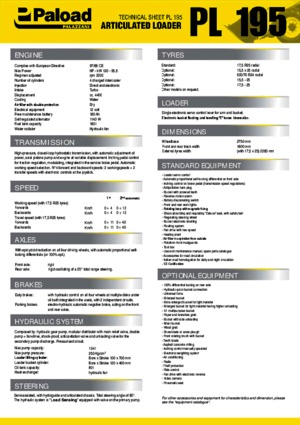 Utovarivači na kotačima Palazzani PL 195