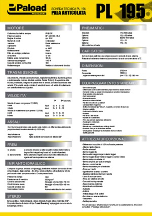 Utovarivači na kotačima Palazzani PL 195