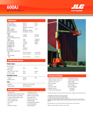 Zglobna podizna platforma na kotačima JLG 600AJN Narrow